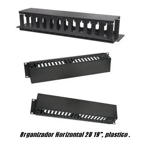 Organizador Horizontal 2u Frontal Para Rack 19  Y Patchpanel
