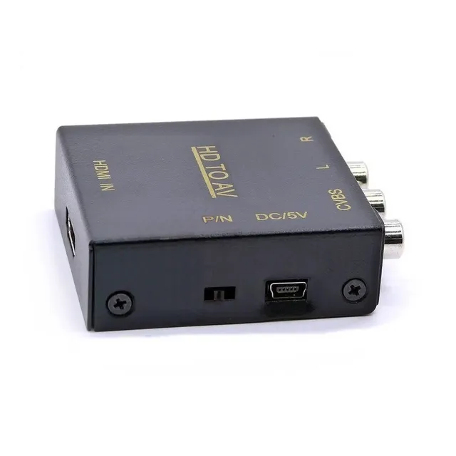 Conversor Adaptador Hdmi A Rca Audio Video Analógico Metal 