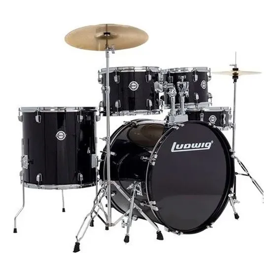 Batería Ludwig Modelo LC19511 Linea Accent Color Negro Bombo 22