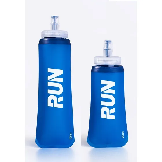 Kit 02 Garrafas Dobrável Corrida Run Soft Flask 350/500ml