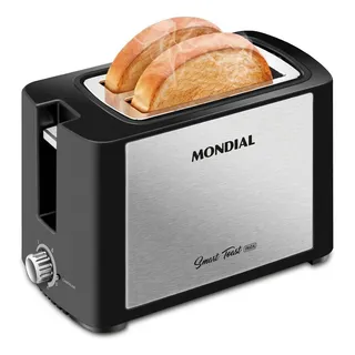 Tostador De PĂŁo Mondial T-13 - Preto/inox Tostador De PĂŁo Mondial T-13 - Preto/inox