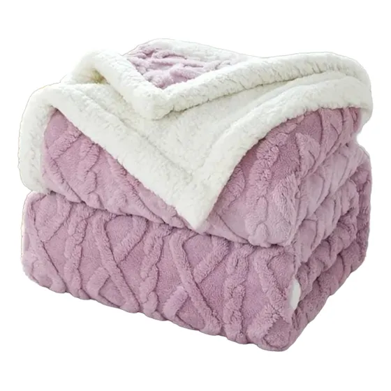 Frazada Polar Plush 2 Plazas Térmica Con Chiporro  Premium