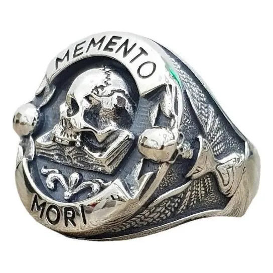 L Memento Mori Anillo De Calavera Recuerdo Regalo Hombres
