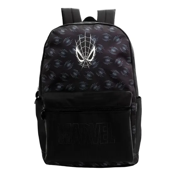 Mochila Juvenil Spider Man Black Teen Xeryus cor Preto
