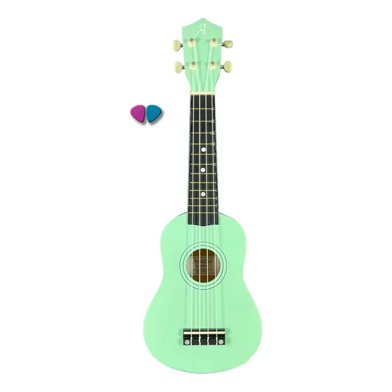Ukulele Soprano Versátil Bom Barato Uks01 Ag C Palhetas!