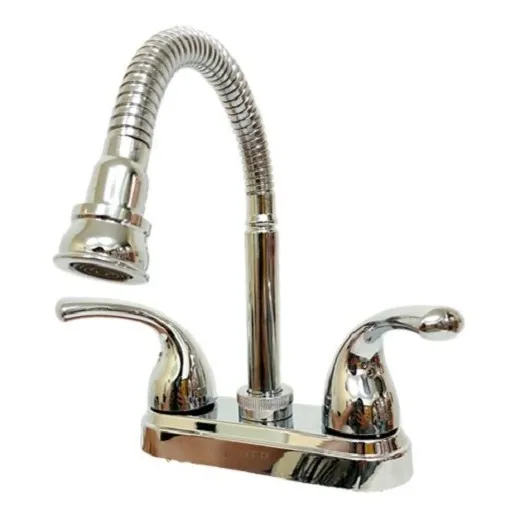 Llave Para Lavamanos Doble Cuello Flexible Boxer (teques)