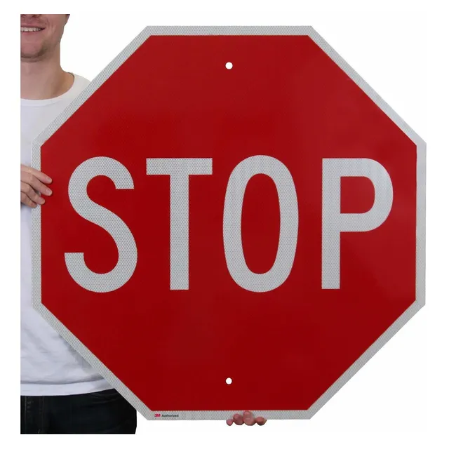 Mutcd # R1-1 Señal Transito  Stop  Color Blanco Rojo White
