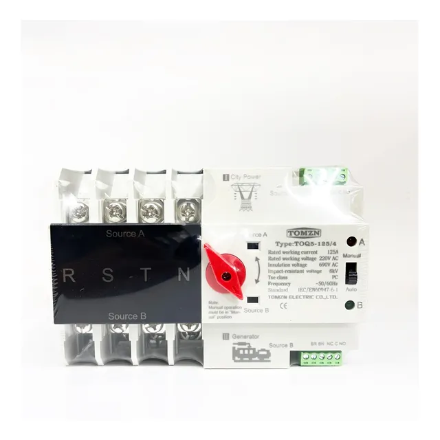 Transferencia Automatica 4 Polos Tomzn (3f+n) 125amp.