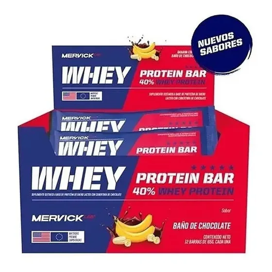 Barras Whey Protein Bar 54u 3 Cajas 65 Grs C/u Mervick