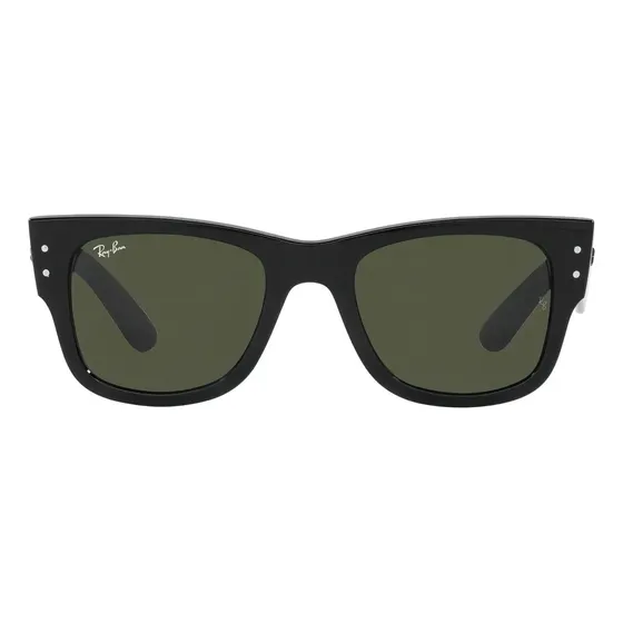 Gafas de sol Ray-ban 0rb0840s Mega Wayfarer para adultos, color negro, marco negro, color varilla negra, lente negra, color verde, diseño cuadrado | Cuotas sin interés