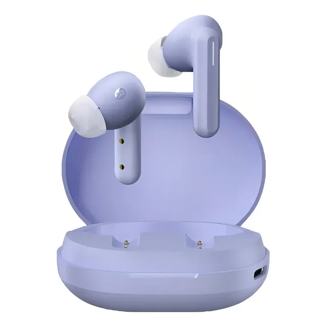 Fones de ouvido sem fio com cancelamento de ruído Gt7 Neo, cor violeta para jogos, cor clara, branco
