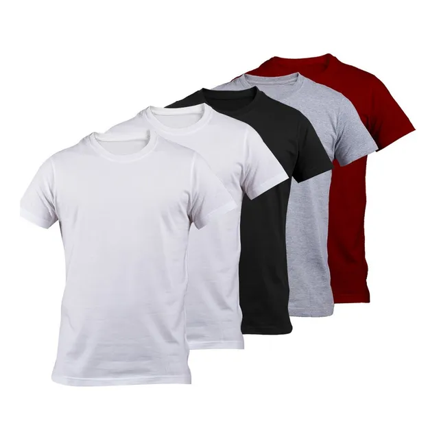 Pack X 5 Remera Basica Hombre Manga Corta Lisa 100% Algodon