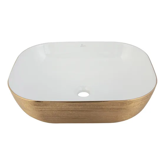 Lavamanos Vitreus Rectangular Dorado