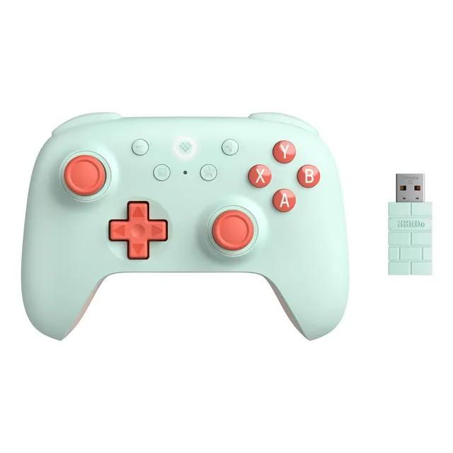 Controlador Inalámbrico Ultimate 2c De 8 Bits Para Pc Con Windows Y Android, Con Una Frecuencia De Sondeo De 1000 Hz, Joysticks Y Disparadores Hall Effect Y Parachoques L4/r4 Remapeables (color Menta)