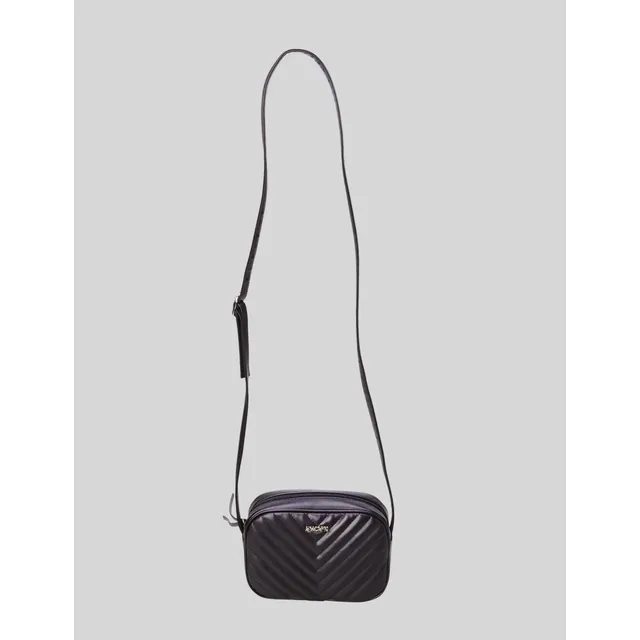 Bolsa Anacapri Tiracolo Detalhe Matelassê Preto Liso Níquel