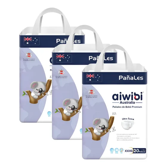 Pañales Aiwibi Premium Pack X3 - Tallas Xxxg 60 Und