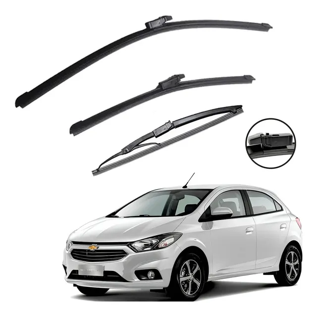 Kit Palheta Limpador Parabrisa Diant + Tras Onix 2013 A 2018