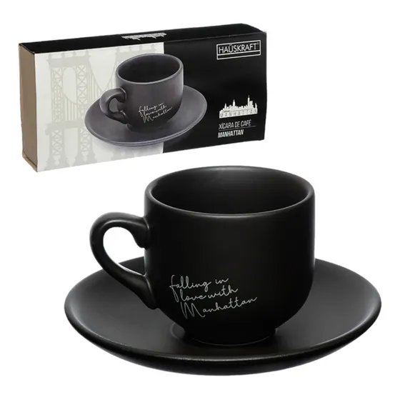 Jogo De 6 Xicaras De Café Manhattan - Haüskraft Cor Preto