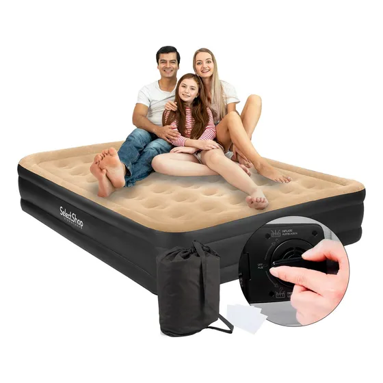 Colchón Inflable Queen Size + Bomba Inflable Cama Resistente