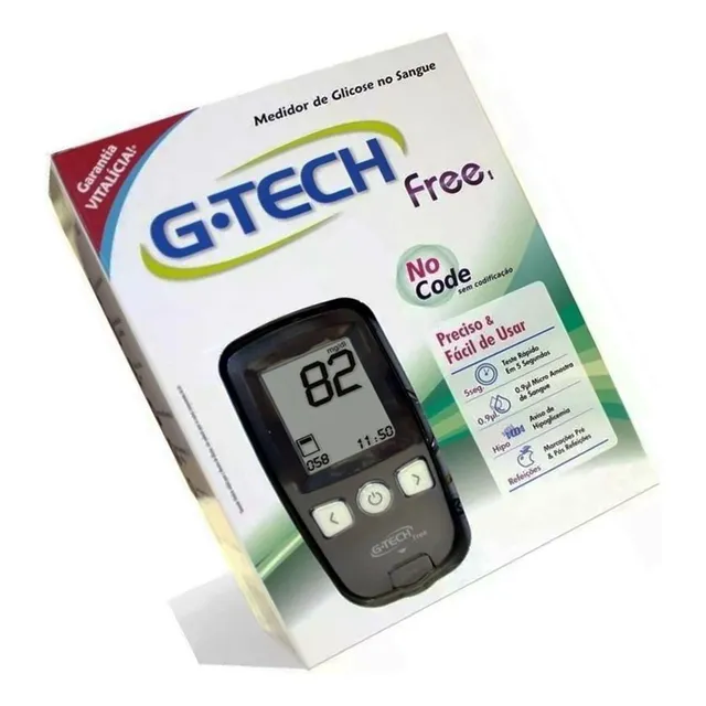 Medidor De Glicose Diabete Completo G-tech Free