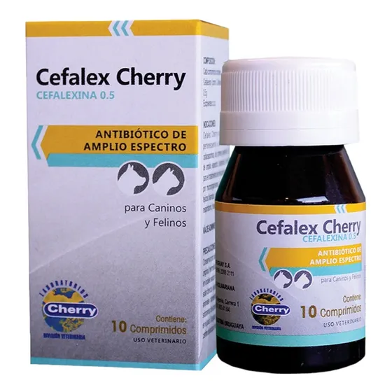Cherry Cefalex 10comp Cefalexina Antibiótico Perros Y Gatos