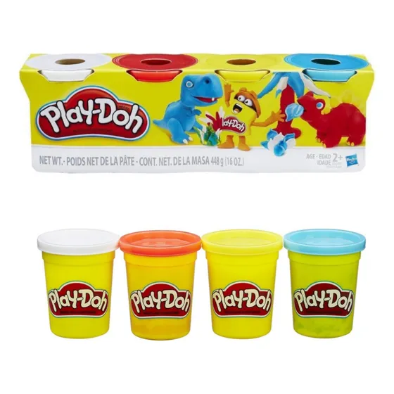 Play Doh Paquete De 4 Plastilinas De Diferentes Colores