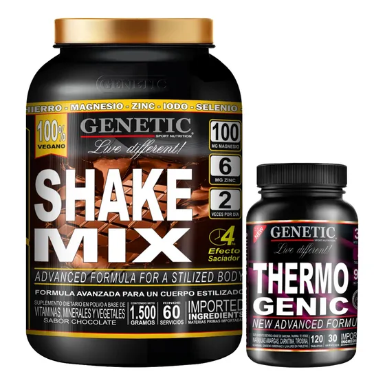 60 Días Batido Shake Mix Quemador Thermogenic Ripped Genetic