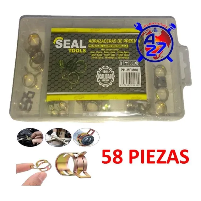 Abrazadera De Presión Acero Inoxidable Set Varias Medidas