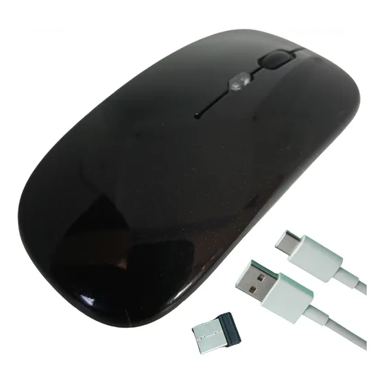 Mouse Recarregável Usb Sem Fio 1600dpi Silencioso Conforto