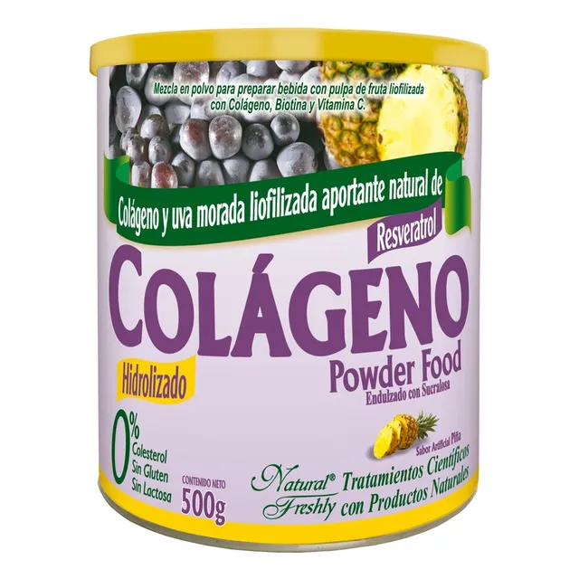 Colageno Hidrolizado Con Resveratrol Piña 500 Gr