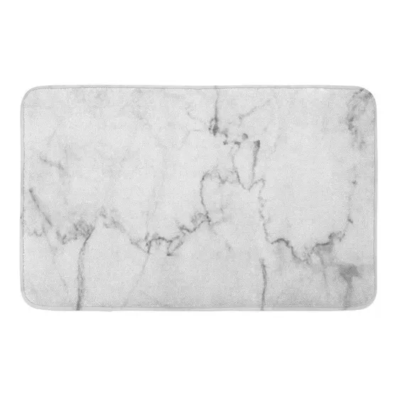 Alfombrilla Baño 16.0 X 24.0 In Diseño Abstracto Marmol Gris
