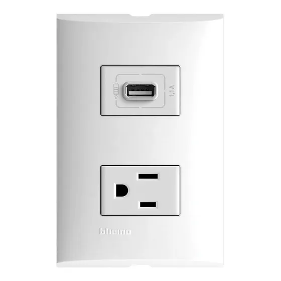 Contacto Eléctrico Placa Sencillo Cargador Usb Forza 24pzs
