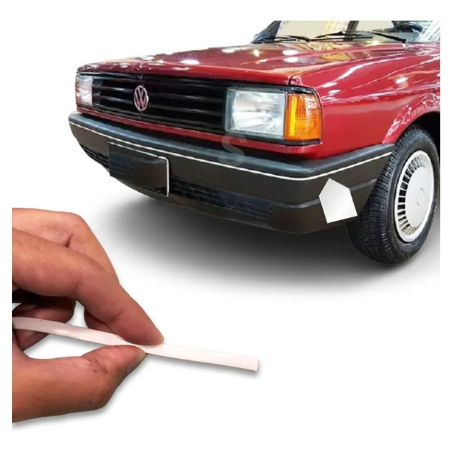 Vira Moldura Blanca Nacar Adhesiva 5mm Vw Gol X Mt Silvaflex
