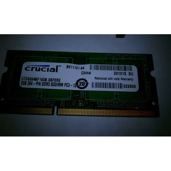  Memoria Ram 2gb Ddr3 Pc3 Crucial