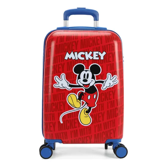 Mala Mickey Mouse Mochila Rodinha Material Escolar Giro 360