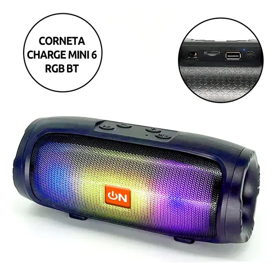 Corneta Portátil Inalambrica Altavoz Bluetooth Recargable 