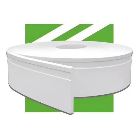 Rodapé 10cm 15m Eva Flexível Autocolante - Rp16 Branco