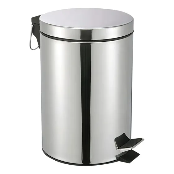 Lixeira Cesto De Inox Banheiro Cozinha 5 Litros Com Pedal