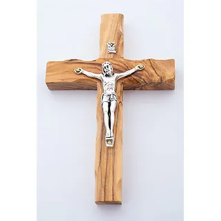 Crucifijo De Madera De Olivo 4 7 Hecho A Mano - Santa Tierr Crucifijo De Madera De Olivo 4 7 Hecho A Mano - Santa Tierr