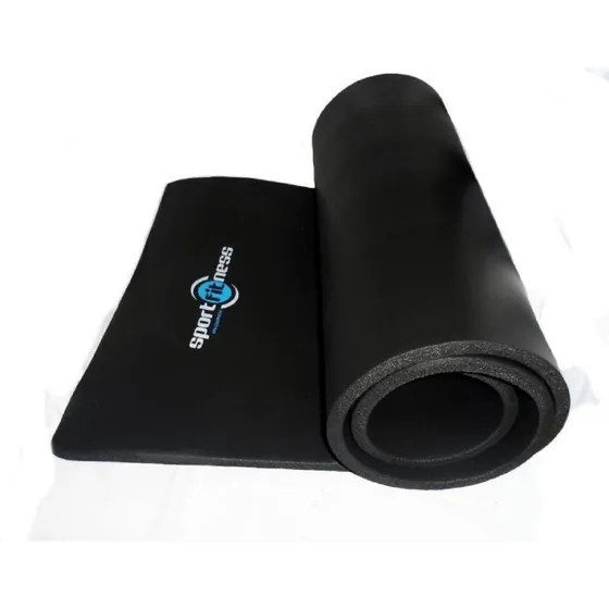 Colchoneta Yoga Sportfitness Mat 1.5 Cms Tapete Ejercicios Color Negro