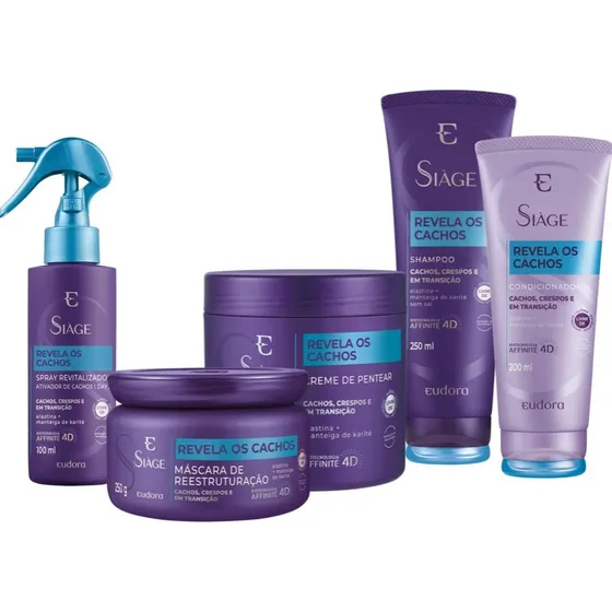 Eudora Siage Kit Completo Siàge Revela Os Cachos