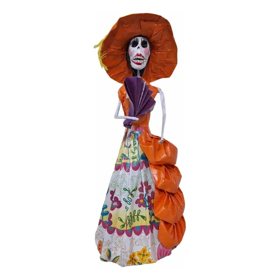 Catrinas De Papel Mache Artesanal 30 Cm