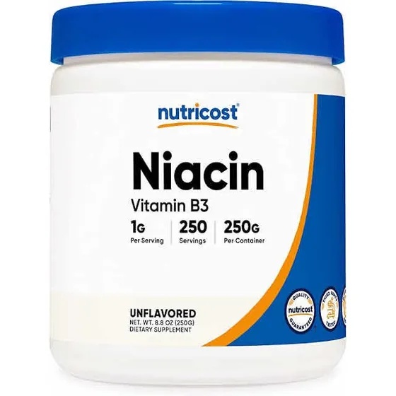 Original Nutricost Niacina Niacin B3, 1gr, 250gr