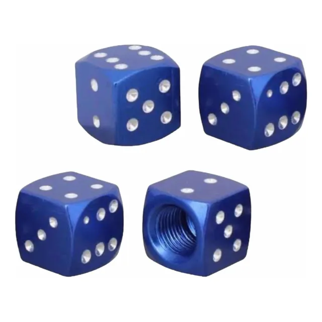 Tapones Valvula Bola 8 Dado Emoji Calavera Medidor Aire 4 Pz