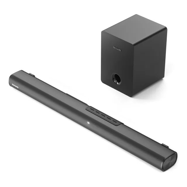 Barra De Sonido Aiwa Awsbh16 Bluetooth 2.1 Con Subwoofer Color Negro Frecuencia 50/60 Hz