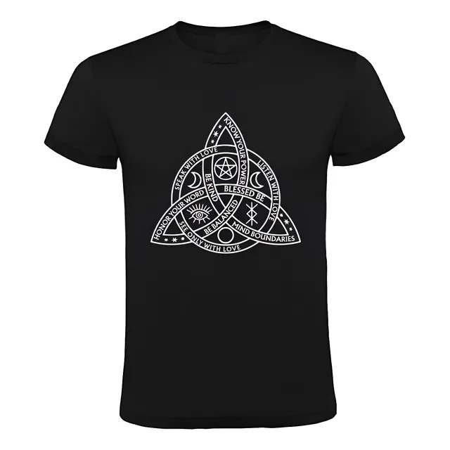 Remera Amuleto Nudo De Brujas Simbolismo Místico Unisex