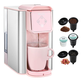 Cafetera De Cafetera Rosa De Mecanidad 3 En 1, Para Una De 6 Cafetera De Cafetera Rosa De Mecanidad 3 En 1, Para Una De 6