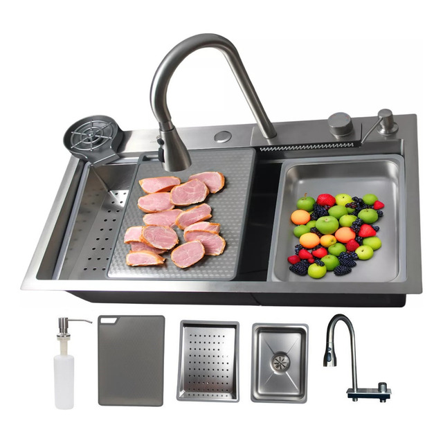 Cuba Gourmet Cozinha Premium Aço Inox 304 75x45 Stillus Home Com Torneira Monocomando Casc...