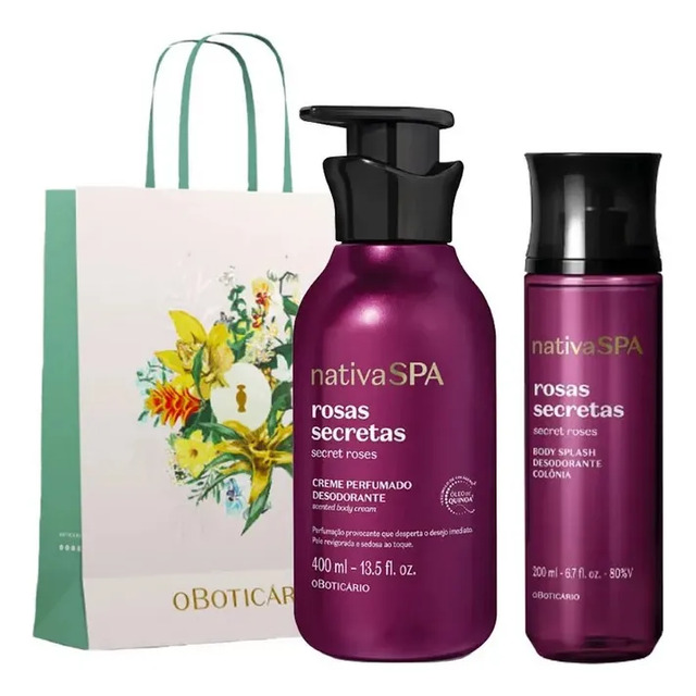 Kit O Boticario Nativa SPA Secretas com Body Splash e Hidratante