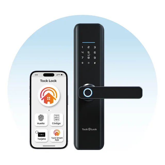 Cerradura Inteligente Chapa Digital de Seguridad Puerta Exterior TLX02 TS Negro Tock Lock